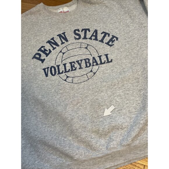 Vintage 80s 90s XL Penn State Volleyball Reverse Weave Sweatshirt Gray - Picture 6 of 9